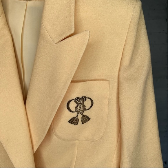 Christian Dior Women’s  Cream Pale Yellow 30 Montaigne Bar Jacket/Blazer Size 6 - Picture 4 of 7